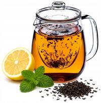 Stiklinis arbatinukas su sieteliu, 600 ml