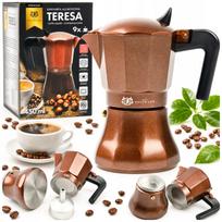 Kavos ir arbatos virimo indas, 450 ml, 9 puodeliams, rudas, tinkamas indukcinei kaitlentei