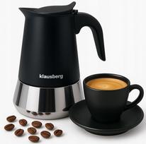 Espresso kavinukas Klausberg KB-7844, plieninis, 4 puodeliams, tinka indukcinei ir dujinei viryklei