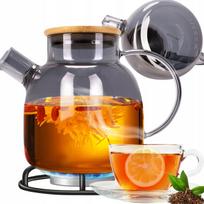 Stiklinis arbatinukas su sieteliu ir dangteliu, 1500 ml
