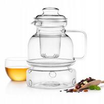 Arbatinukas su šildytuvu, karščiui atsparaus stiklo, su sieteliu, 1,5 l