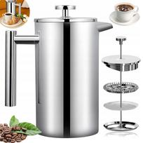 Arbatinukas French Press, nerūdijantis plienas, 800 ml