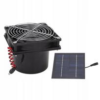 Saulės energija maitinamas 50W ventiliatorius stovyklavimui, vištidėms, šiltnamiams