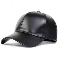 Unisex Light Panel Solid Color PU leather Baseball Caps Spring Autumn Outdoor Adjustable Casual Hats Hip Hop Hat Sunscreen Hat juoda