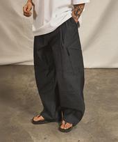 RUGGED HOUSE Elastic Waist Daily Relax Cut-Out Cargo Pants Black Denim Dark Blue/2Xl black