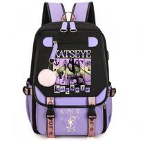 Music Printing Usb Charging Campus School Bag Student Daily School Bag backpack gray
