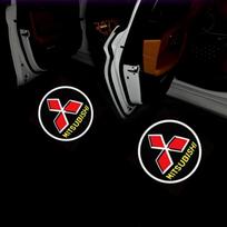 2PCS Car Shadow Door Light Laser Projector Led Welcome Lamp for Mitsubishi ASX Ralliart Outlander Lancer Pajero Eclipse Galant UG2 gray