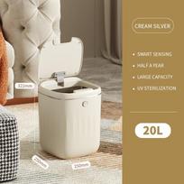 20/22/24L Bin Automatic Smart Sensor Trash Can Light Bathroom Kitchen Living Room Large-Capacity Smart Trash Can Battery