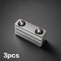 Super Strong Neodymium Magnet N52 NdfeB Permanent Magnetic Imanes Block With Holes 30x9x5-3mm Powerful Refrigerator Mag