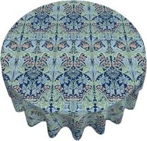 William Morris Mėlynuolė ir Gvazdikas Apvalus Staltiesė 60 Colių Plaunama Poliesterio Staltiesė Atspari Vandeniui Išsiliejimui Atsparus Staltiesės Dangalas 70inch(178cm) gray