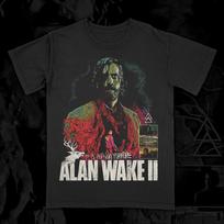 Alan Wake 2 T-Shirt Men Horror Game It Is Hungry for More Graphic Tee Vintage Streetwear Short XS black