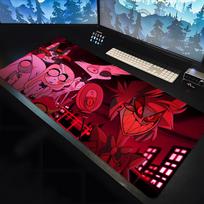 Hazbin Hotels Alastor Mouse Pad large keyboard mouse desk pad non-slip water proof rubber gaming mouse pad laptop carpet 600x300 30cmx60cm(11.8x23.6inch) red