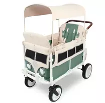 Keturvietis vežimėlis-vagonėlis WonderFold VW4 Volkswagen, Sage Green