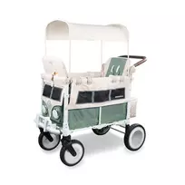 Dvivietis vežimėlis-vagonėlis WonderFold VW2 Volkswagen, Sage Green