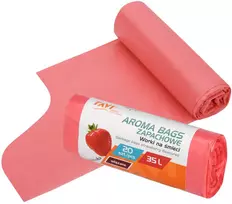 AROMA BAGS šiukšlių maišai 35 l, braškių kvapo, 20 vnt., 13 x 4.5 x 4.5, 00751, Simple Solution
