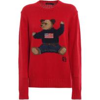 Polo Ralph Lauren Polo lokio rašto siuvinėtas ilgomis rankovėmis apvalios apykaklės megztas megztinis Moteriškas megztinis WMPOSWEN6810316-D71 XS black