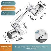 Mechaninis rankos universalus maišytuvo prailgintuvas praustuvei, daugiafunkcinis visvarinis pasukamas plaukų plovimui, prailgintas universalus maišytuvas [ABS] Material grade 1 white