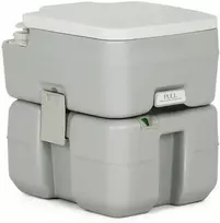 Promotion Nešiojamas tualetas su stūmokliniu nuleidimo siurbliu, pilkas, 20 l