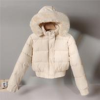 Quilted Hooded Down Jacket Women's Winter Thick Cotton Coat Warm Bakery Coats Big Fur Collar Loose Cotton Coat XXL balta