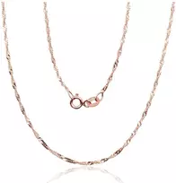 Diamond Sky Jewelry Itališka raudono aukso grandinėlė „Singapore II“