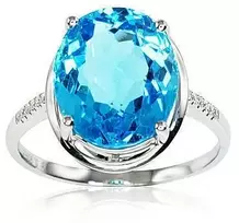 Diamond Sky Jewelry Auksinis žiedas su deimantais ir topazais „Adele III“