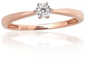 Diamond Sky Jewelry Auksinis žiedas su deimantais „Solitaras“