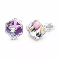 Diamond Sky Jewelry Sidabriniai auskarai „Rubicon II (Vitrail Light)“ su Swarovski® kristalais