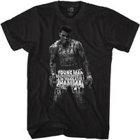 Muhammad Ali 60s Goat Greatest Boxer Quote Me Black Adult T-Shirt Tee S įvairiaspalvis