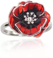 Diamond Sky Jewelry Sidabrinis žiedas su emaliu „Tango“