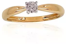 Diamond Sky Jewelry Auksinis žiedas su deimantais „Solitaras“