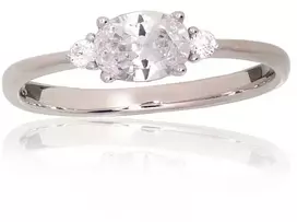 Diamond Sky Jewelry Sidabrinis žiedas su cirkoniais „Sidabrinis Mist“