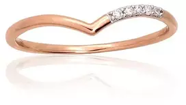 Diamond Sky Jewelry Auksinis žiedas su deimantais „Žuvėdra“