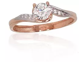 Diamond Sky Jewelry Auksinis žiedas su cirkoniais „Juno Gold XXVI“