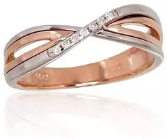 Diamond Sky Jewelry Auksinis žiedas su deimantais „X-Factor“