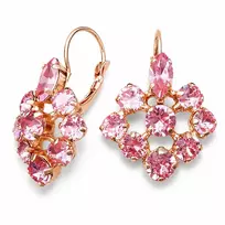 Diamond Sky Jewelry Auskarai „Splendor II (Light Rose)“ su Swarovski® kristalais