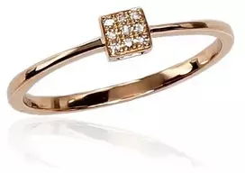 Diamond Sky Jewelry Auksinis žiedas su deimantais „Solitaras VI“