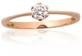Diamond Sky Jewelry Auksinis žiedas su deimantais „Jos Akių Šviesa“