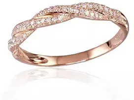 Diamond Sky Jewelry Auksinis žiedas su deimantais „Alpina“
