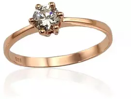 Diamond Sky Jewelry Auksinis žiedas su cirkoniais „Naujoji Klasika VII“