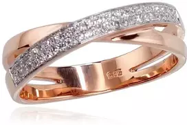 Diamond Sky Jewelry Auksinis žiedas su deimantais „Joanna II“