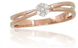 Diamond Sky Jewelry Auksinis žiedas su deimantais „Grakštumas V“
