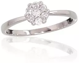 Diamond Sky Jewelry Auksinis žiedas su deimantais „Deimantų Gėlė II“