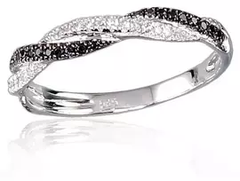 Diamond Sky Jewelry Auksinis žiedas su deimantais „Roxana“