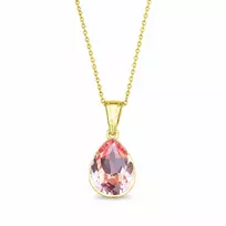 Diamond Sky Jewelry Sidabrinis pakabukas „Crystal Drop (Light Rose)“ su Preciosa® kristalais