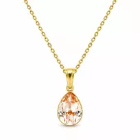 Diamond Sky Jewelry Sidabrinis pakabukas „Crystal Drop (Honey)“ su Preciosa® kristalais