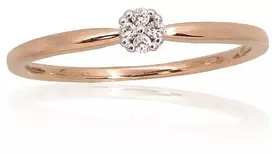 Diamond Sky Jewelry Auksinis žiedas su deimantais „Deimantų Gėlė IX“