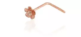 Diamond Sky Jewelry Auksinis nosies auskaras su cirkoniais „Auksinė Gėlė VI“