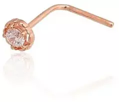 Diamond Sky Jewelry Auksinis nosies auskaras su cirkoniais „Auksinė Gėlė V“