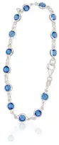 Diamond Sky Jewelry Sidabrinė apyrankė su cirkoniais „Žydrasis Spindesys“