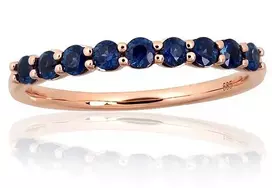 Diamond Sky Jewelry Auksinis žiedas su safyrais „Atėnė IX“